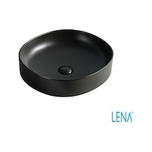 Lena EY-4711MS Tezgahüstü Lavabo Mat Siyah - Siyah