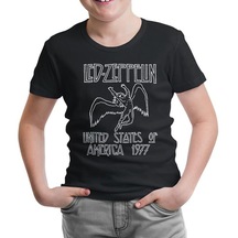 Led Zeppelin - 1977 Siyah Çocuk Tshirt