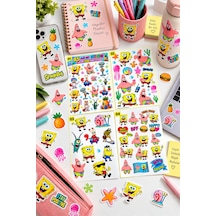 Sünger Bob 4 Lü A5 Set Sticker Çok Renkli