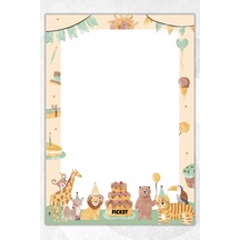 A5 Hayvanlar Bloknot Çizgisiz Defter - 50 Yaprak - Memopad - Notepad - Not Defteri - Not Kağıdı Çok Renkli Çok Renkli