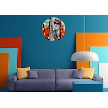 Ti-play Kırmızı 30x30cm Akrilik Dekoratif Modern Duvar Saati ÇOk Renkli