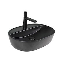 Paluci Chloe Matt Black Çanak Lavabo Sırlı