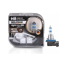 Wolfram 12v H8 Ampul 35w +%150 Fazla Işık 2 Ad