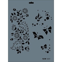 Rich New Seri N-117 Stencil 35X25 Cm