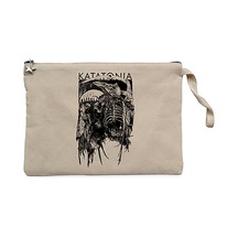 Katatonia Dead Eagle Krem Clutch Astarlı Cüzdan / El Çantası Krem