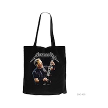 Metallica James Hetfield Guitar Siyah Kanvas Bez Çanta