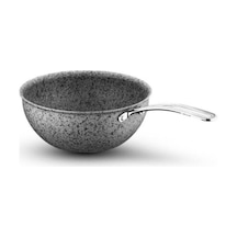 Brioni Stone-age Çizilmez Yanmaz Yapışmaz 26 Cm Wok Tava Gri