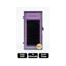 Ocean 0.05d Dramatik Kıvrım 11 Mm Soft Eyelash Doğal İpek Kirpik 16'lı