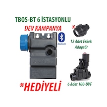 Rain Bird Tbos-bt6lt Pilli Kontrol Ünitesi 9v. 6 İstasyonlu Bluetooth + 6 Adet 100dvf 9v. Vana Seti