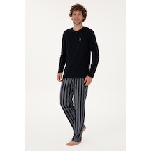 U.s. Polo Assn. Erkek Lacivert Pijama Takım 50318607-vr033 Lacivert