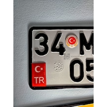 Plaka Kırmızı Damla Tasarım Tr Motosiklet İçin Tasarlanmış Sticker Plaka Tr Sticker
