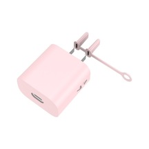 Rogfer Huawei Honor 66w Ac01 Şarj Cihazı İçin Silikon Koruyucu Kapak Pembe