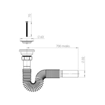Donau Standart Körüklü Lavabo Sifonu Ø 32 Mm Donau