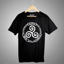 Unisex Teen Wolf Alpha Beta Omega Siyah Tişört Siyah