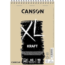 Canson XL Kraft Eskiz ve Resim Defteri Spiralli 40 Sayfa A5. B