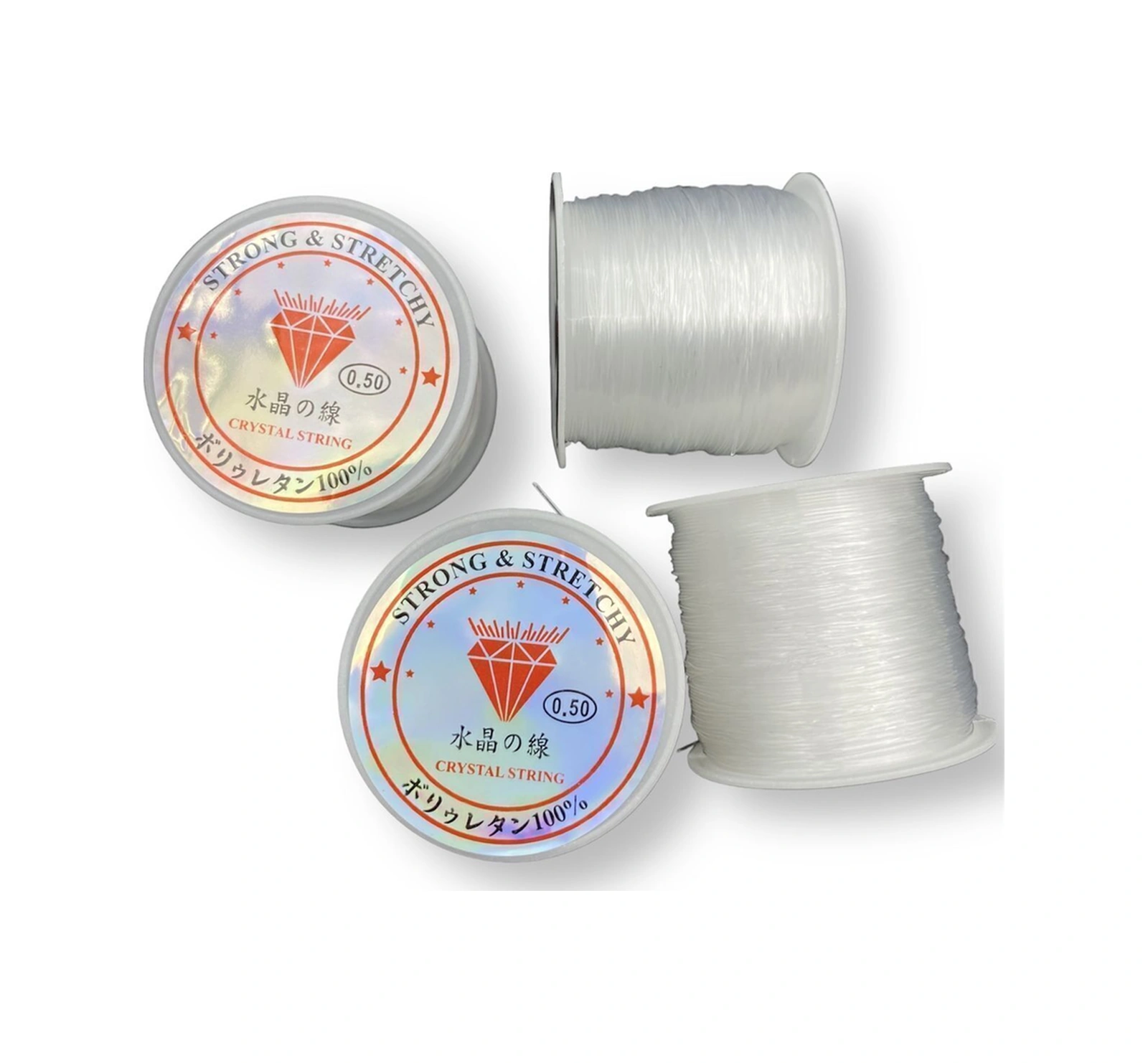 50 Metre Küçük Bobin 0,50 Mm Sabit Şeffaf Misina,çanta,aksesuar Yapımı Misina Ort. 40 Metre