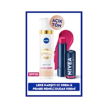 Spf30 Luminous630 Leke Karşıtı Cc Krem Açık Ton 40ml Ve Pembe Renkli Nemlendirici Dudak Kremi 01