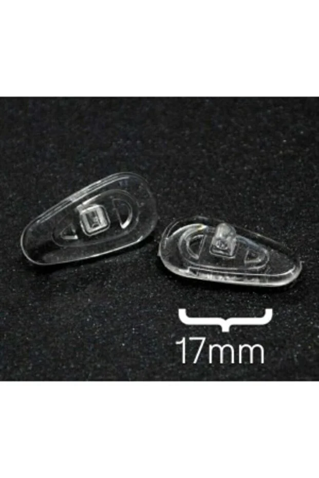 10 Adet 5 Çift Gözlük Burun Pedi - 17 Mm Vidalı Damla Silikon Plaket - Yumuşak Konforlu Set