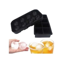 Fastbuy Siyah Silikon Buzluk Seti: 8 Kare + 8 Yuvarlak Kova, Çekirdekli Kapaklı, Yemek Kalitesi, Kolay Kaldırma, Kokusu Engel Çok Renkli