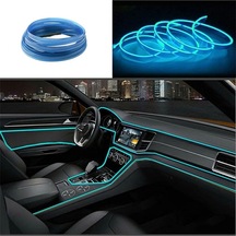 Araç İçi Neon Aydınlatma Led Göğüs Torpido Ledi Neon İp Led Buz Mavi 2 Metre