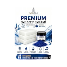 Premium Mum Yapım Hobi Seti - Parafin Wax 1 Kg - Tekli Toz Mum Boyası - Mavi Bkfabpw1kg1m Karışık