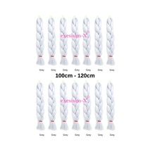 X-pression Afrika Örgüsü Ve Rasta Için Sentetik Saç 100gr-grey Açık Gri