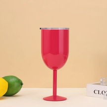 Elmpaly Kırmızı 420ml Paslanmaz Çelik Termos: Sızdırmaz Bpa İçermez, Seyahat Ve Partiler İçin