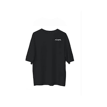 Erkek Kısa Kol Tişört Bisiklet Yaka Atatürk Baskılı T-shirt - Siyah
