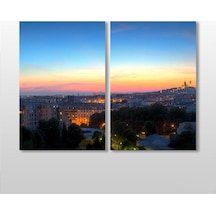 Paris Manzaralı Kanvas Tablo 90x80cm