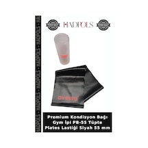 Premium Kondisyon Bağı Gym İpi Pb-55 Tüpte Plates Lastiği Siyah 55 Mm