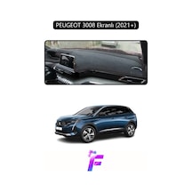 Peugeot 3008 Ekranlı 2021+ Uyumlu Torpido Örtüsü Yansıma Önleyici Koruma Kolay Montaj J18