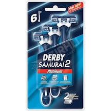 4 Adet Derby Samurai Platinum 2 Bıçaklı 6 Lı Blister