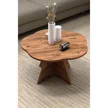 Çiçek Orta Sehpa Kahverengi 70 Cm Çok Renkli