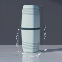 Xuweiwei Mavi 3'ü 1 Arada Seyahat Diş Fırçası Kabı, Plastik Diş Macunu Saklama Mavi