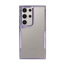 Samsung Galaxy  Uyumlu,  S23 Ultra Kılıf Boyi Silikon Kapak - Derin Mor