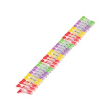 New-max Elite Lale Desenli Silikon Mandal, Şeffaf 30 Adet Çok Renkli