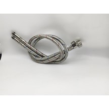 Flex Hortum 3/8" Erkek 1/2" Dişi 60cm 3/8-1/2 M/f Paslanmaz Çelik Örgülü 2 Adet Sıcak Soğuk Renkli