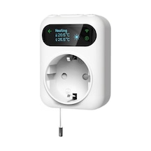 Wifi Priz Tipi Harici Su Geçirmez Sensörlü Termostat Tuya,smart Life Uyumlu