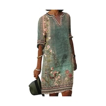 Yeşil Şık Parti Elbise V Yaka Dekoratif Narin El Sanatları Vintage Yaz Evaze Elbise Kadın Kostüm Kadın İçin Yeşil Yeşil Şık Parti Elbise V Yaka Dekoratif Narin El Sanatları Vintage Yaz Evaze Elbise Kadın Kostüm Kadın İçin Yeşil