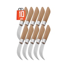 10 Adet Bayram Aşı Bıçağı Ahşap Saplı Bağ Budama Bıçağı Paslanmaz Ceviz Aşı Ekipmanı 22Cm No:3