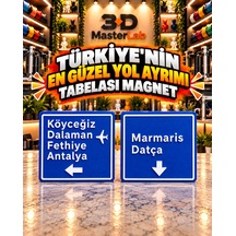 2 Li Set Magnet / Tabela Magnet / Yol Tabelası Magnet / Dolap Süsü