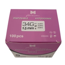 Mezoterapi İğne Ucu 34g 1,5 Mm 100 Adet / Kutu