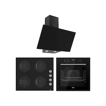 Ferre Flowart Lumora Plus Siyah 3'lü  QBL63CS-CS205-D077 Ankastre Set
