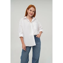 Tek Cepli Ekru Gömlek Ekru