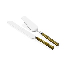Rivadossi Bamboo Zeytin Yeşili Pasta Servis Seti
