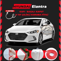 Hyundai Elantra Oto Araç Kapı Koruma Fitili 5metre Parlak Kırmızı Renk