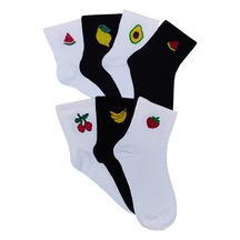 7'li Meyve Desenli Kolej Soket Çorap Seti