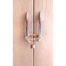Zincirli Kilit Dolap Yurt Spor Dolabı Çocuk Kilidi Asma Kilit/paslanmaz / 35 Cm. Renk:gold