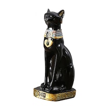 Suntek Magideal Kedi Tanrıça Bastet Heykeli Hayvan Siyah 9 x 12 x 23.5 CM