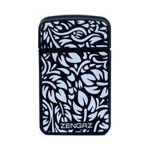 Zengaz Cool Tasarım Jet Alev Çakmak - Baroque Leaf Siyah